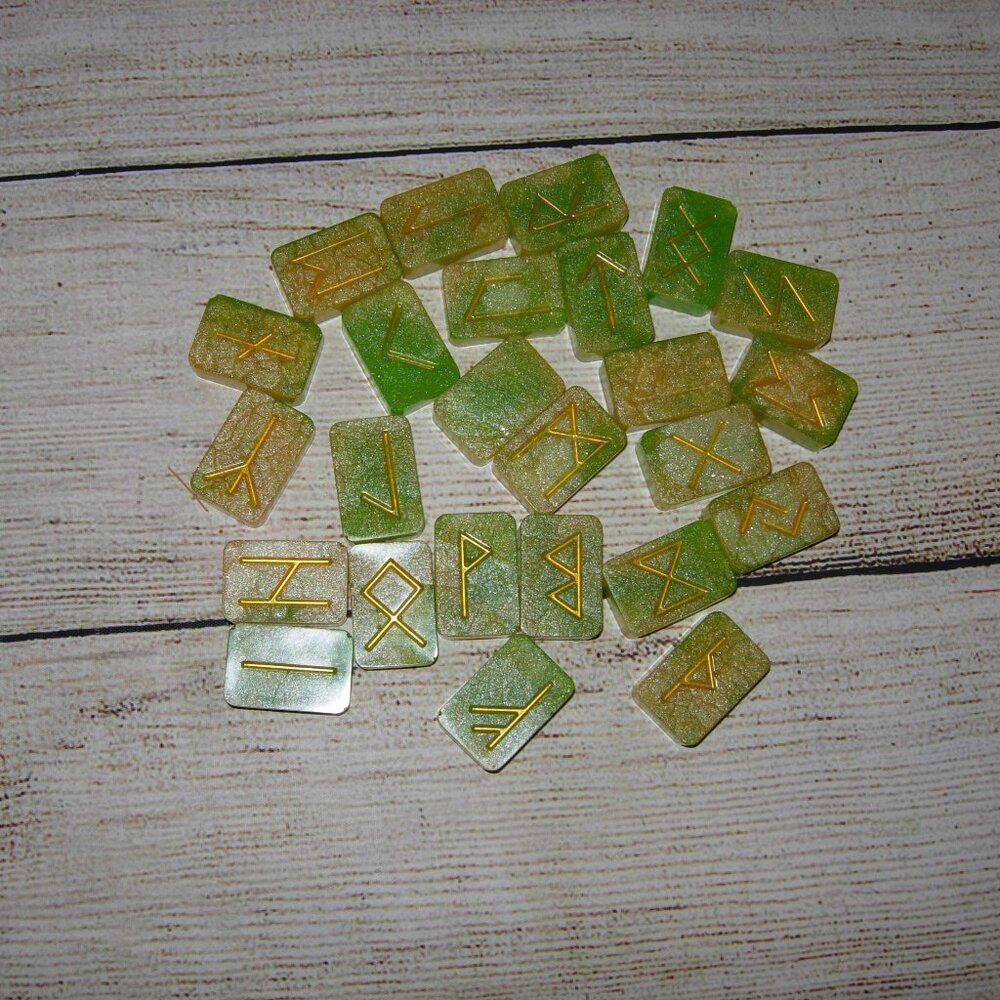 Viking Futhark Runes Stone Set